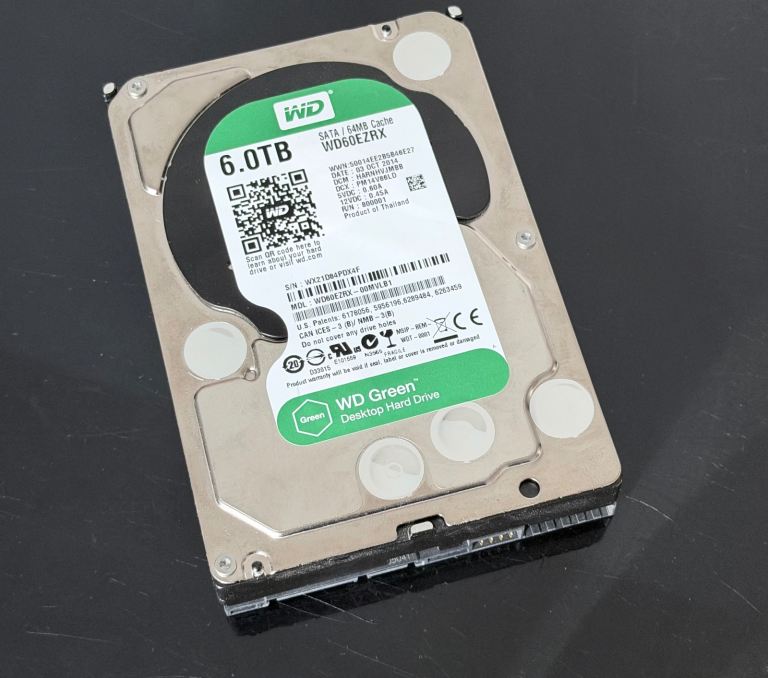 WD Green 6TB 3.5 SATA Hard Drive WD60EZRX Tested 100% Health 100% Performance 1