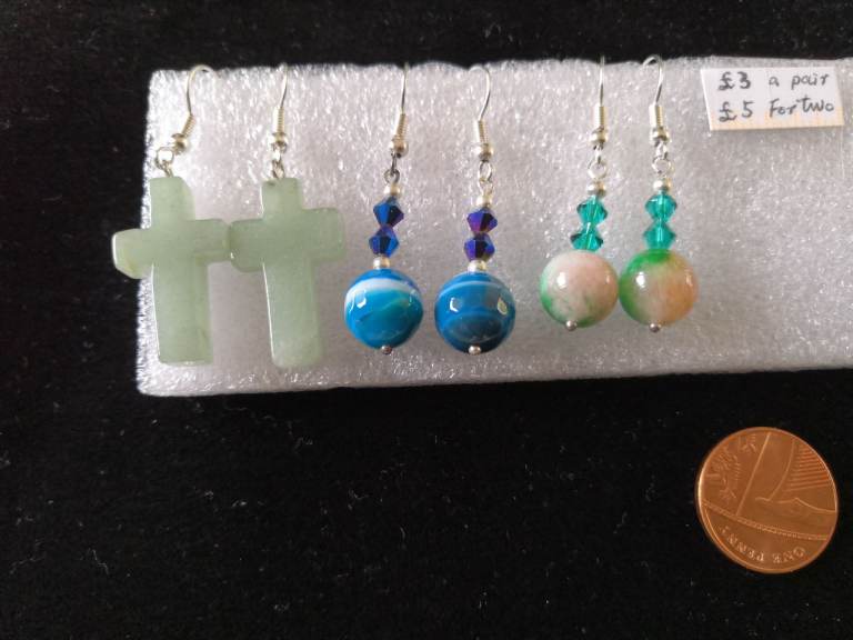 £3 a pair,or 2 for £5 earrings 
