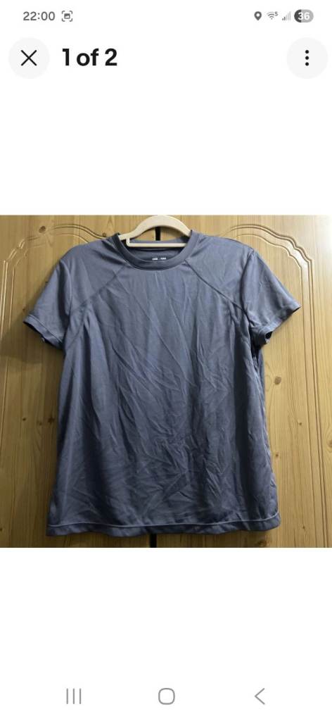 Asos 4505 grey activewear sports short sleeve top size 14 only worn once
