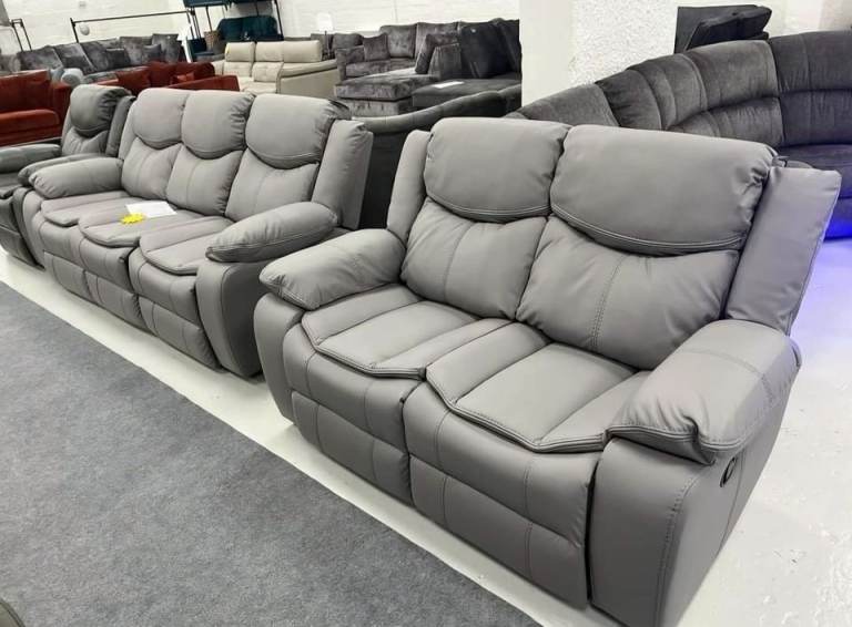 Exclusive Roma Recliner Corner Sofa & 3+2 Seater Real Leather 25% OFF Booking Now
