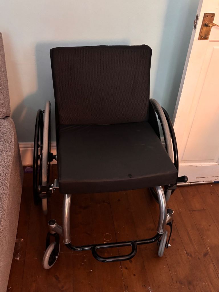 Lightweight Manual Wheelchair - Black, Good Condition