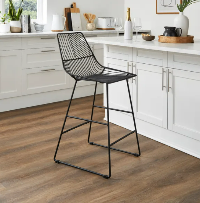 2 Black Wire Dunelm Siena Bar Stool - Ex Display
