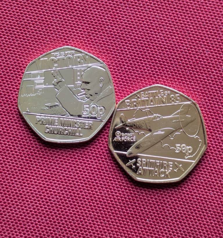 ♥NEW♥ 50p 2025 - VE Day and Battle of Britain - Fifty Pence coins