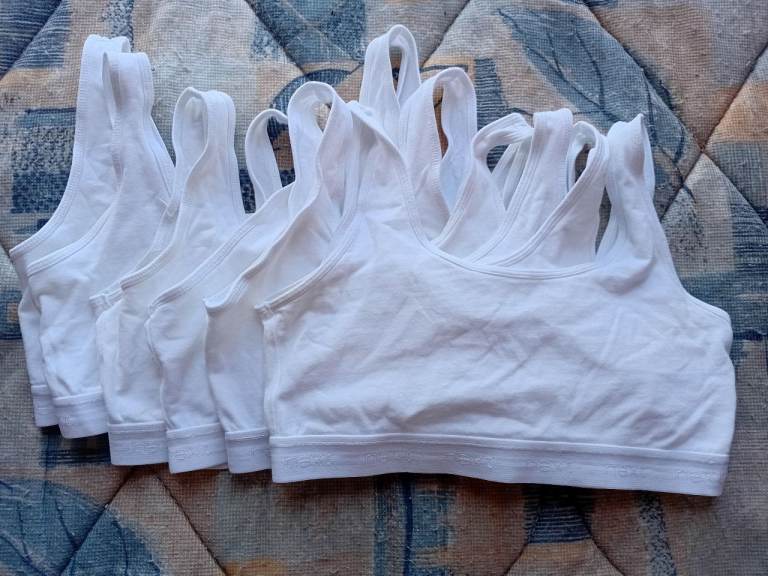 Girls Bra Tops x 6 Age 11-12
