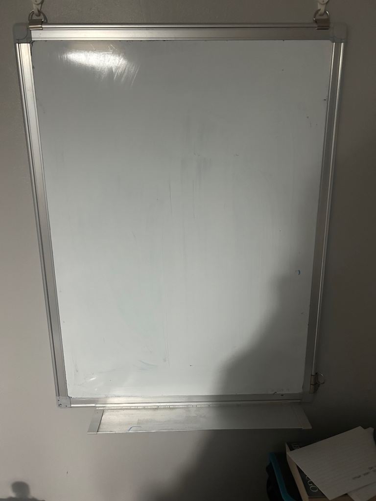 Whiteboard with Aluminium Frame - Good Condition