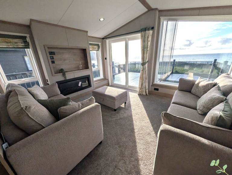 Lodge with a sea view at Aber Bay Holiday Park (SY23 3DT)