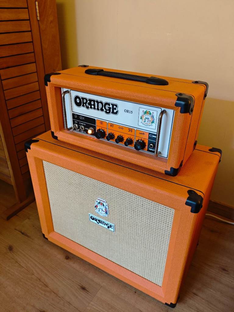 ORANGE OR15 amp head and matching PPC112 cab