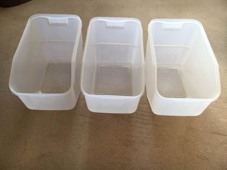 3 ARAVEN STRONG STORAGE BINS.