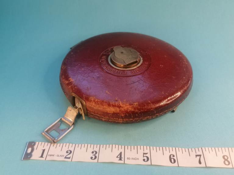 image for Vintage  Rabone Chesterman 30-meter tape measure. Made in England.
