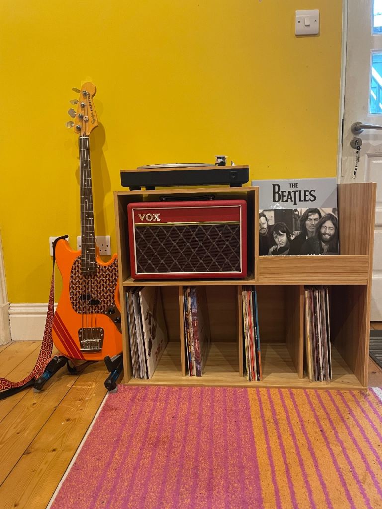 Record Player Stand with Storage