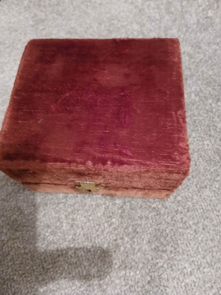 Vintage Metal Tankard with Ornate Engraving in Velvet Box