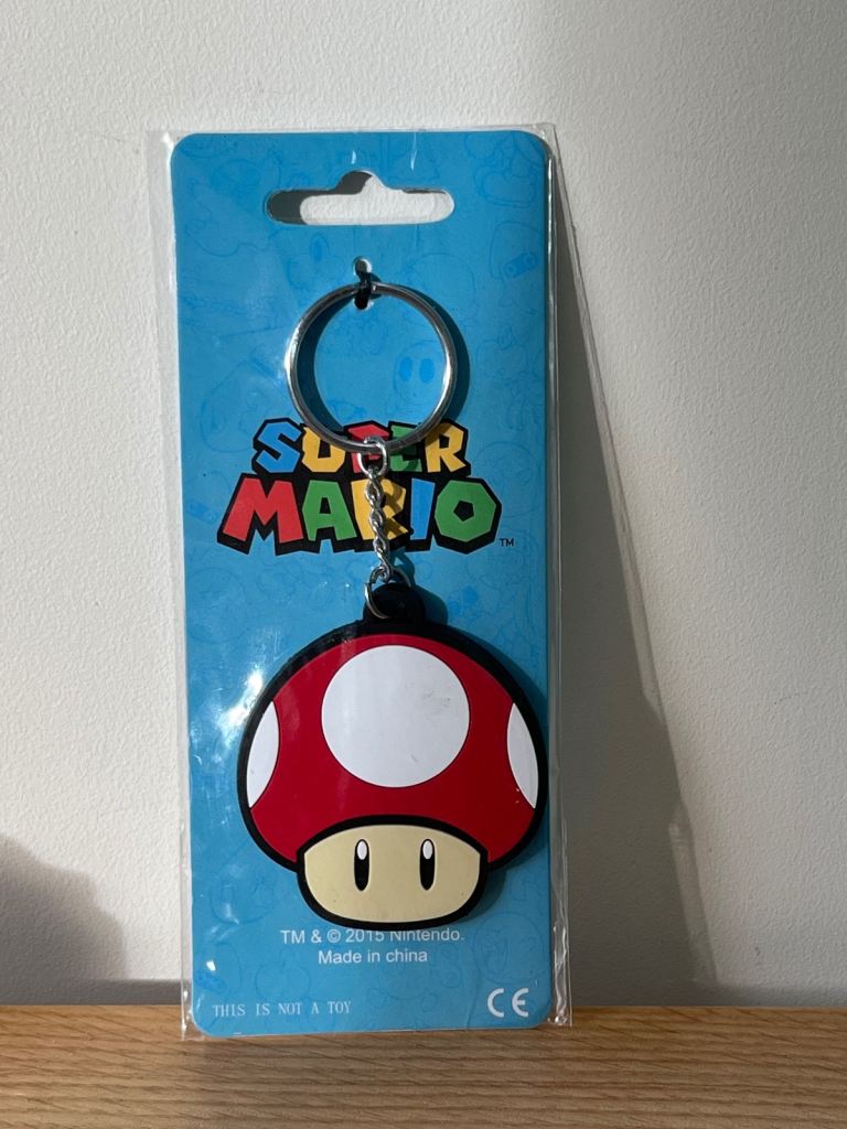 Super Mario Power-Up Mushroom Key Ring