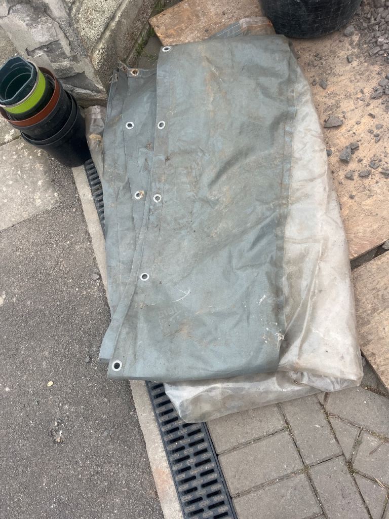 Garage door plastic curtain- double