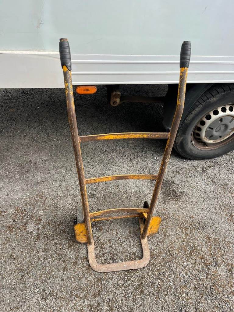 Vintage Industrial Sack Truck Workshop Factory Trolley