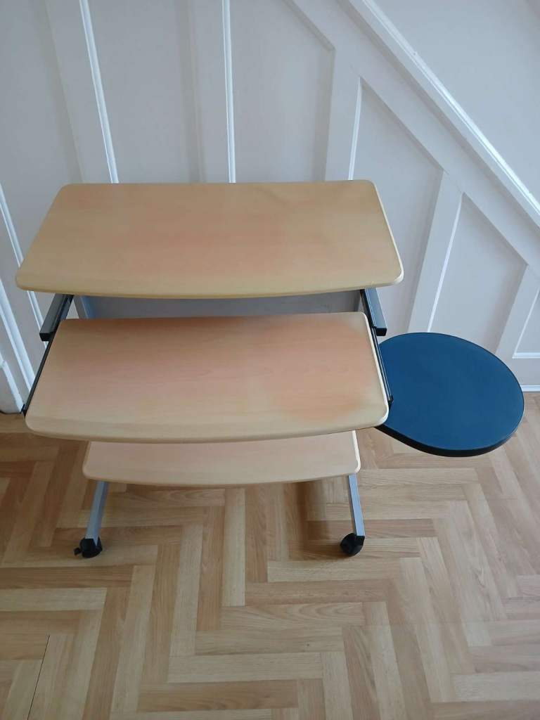 Computer PC Laptop Desk Trolley Pull Out Keyboard and Mouse Tray