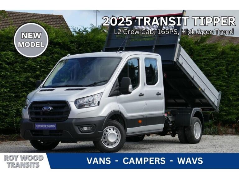  Ford Transit 350 Trend L3 Crew Cab Tipper 165ps Euro 6 Tipper Diesel Manual