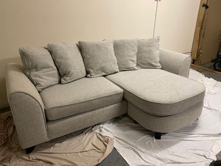 DFS lorella grey sofa reversible chaise