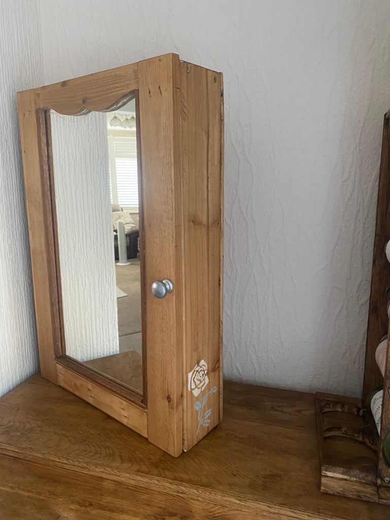 Handmade rustic recovered bathroom cabinet 