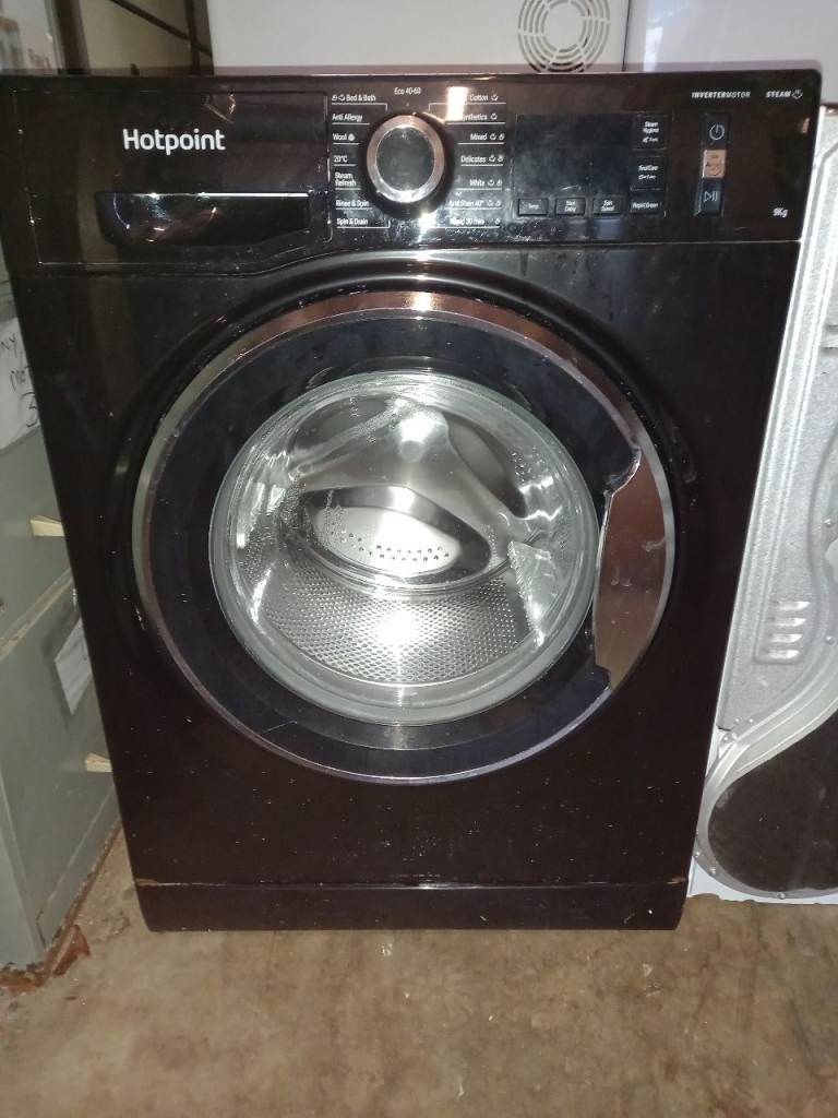 hotpoint washing machine used tested in black