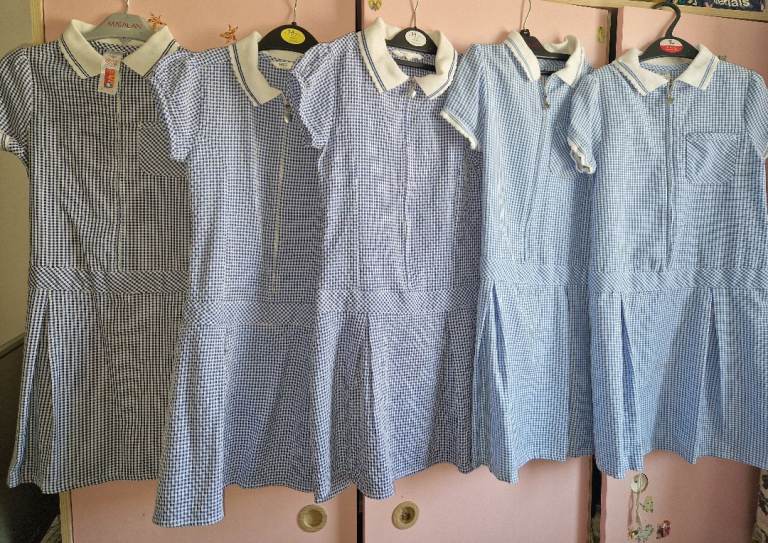 New Blue Gingham School Dresses - Various Sizes