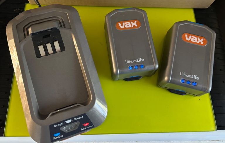 Vax charger &. x2 batteries 