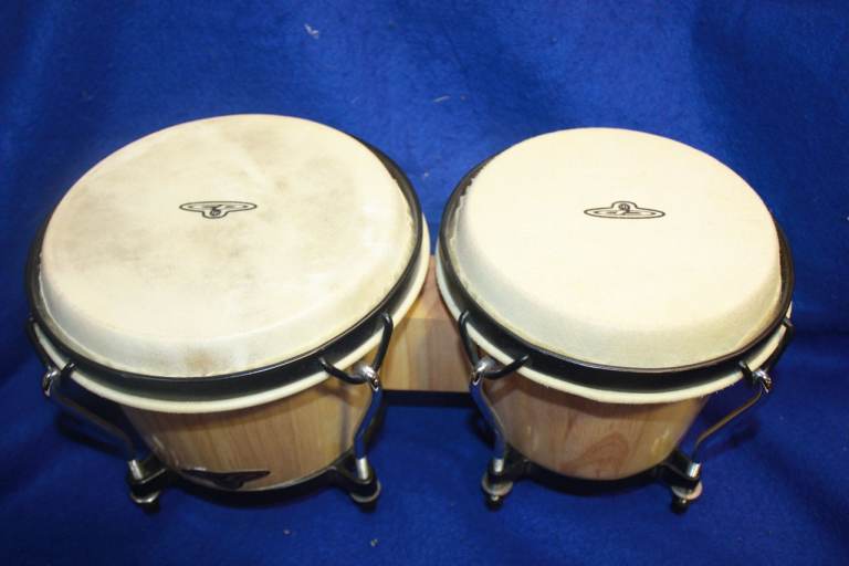 CP (Cosmic Percussion by LP) Bongos Natural Varnished 6in + 7in + Carry Bag ~ £40 ono