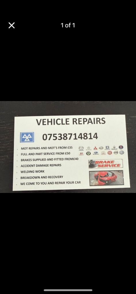 Mobile car repairs 