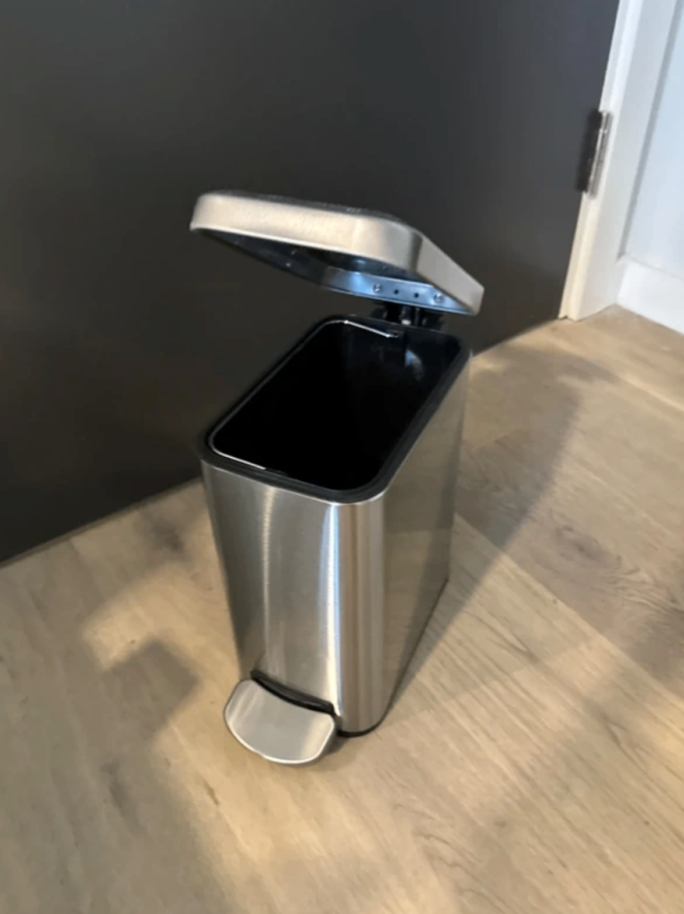 5L Compact Small Thin Narrow Pedal Step Rubbish Bin