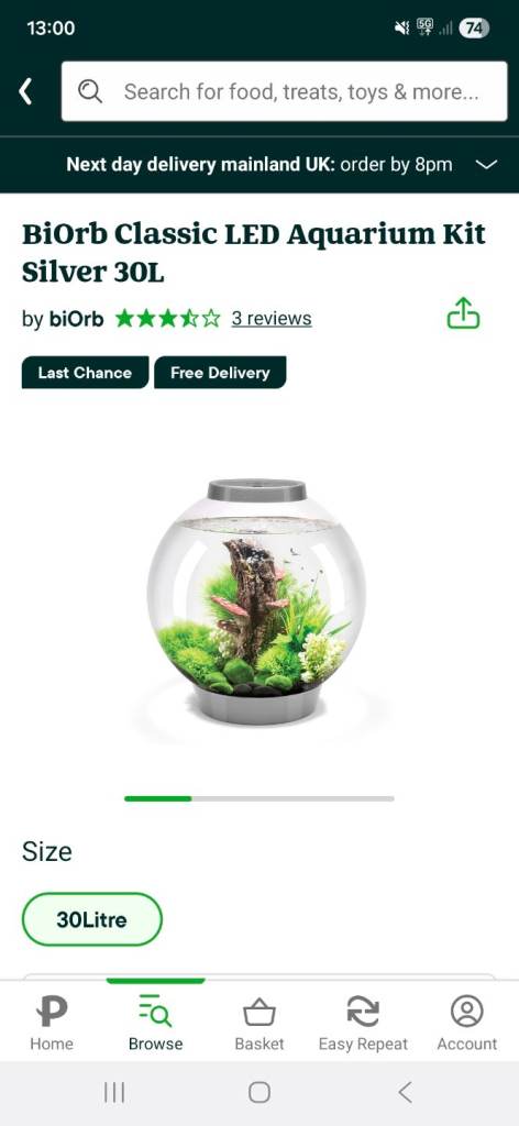 30 litre Bi orb tank