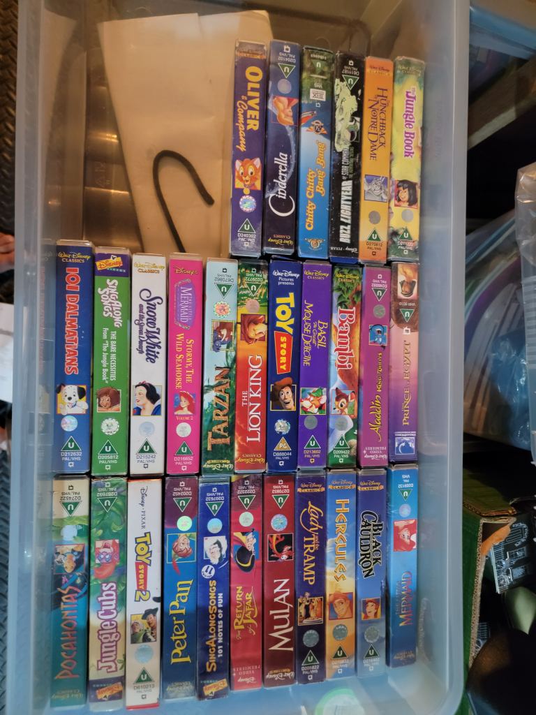 Large Collection of walt Disney VHS Tapes – Good Condition