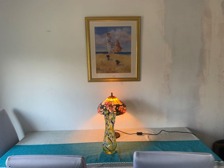 Stylish solid wood dining table BEECH Extrd to seat 6 - 8 people ( Easy assembly)