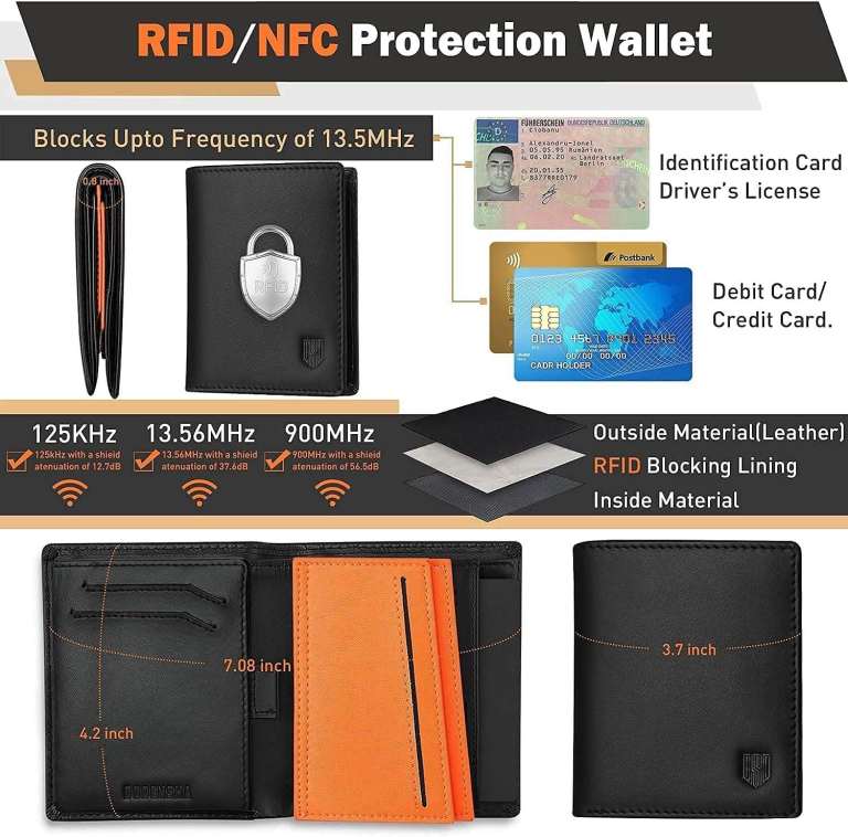 DODENSHA  Wallet Mens Leather Speed Wallet RFID Blocking 