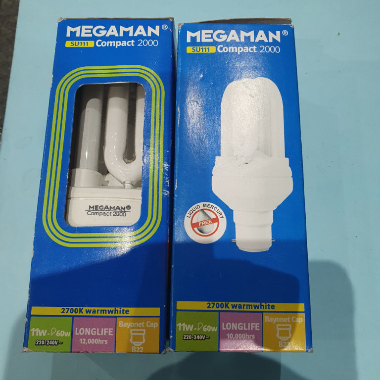  Megaman Compact 2000 SU111 Energy Saver Bulb 11 Watt / 60 watt equivalent - Pack of 2.