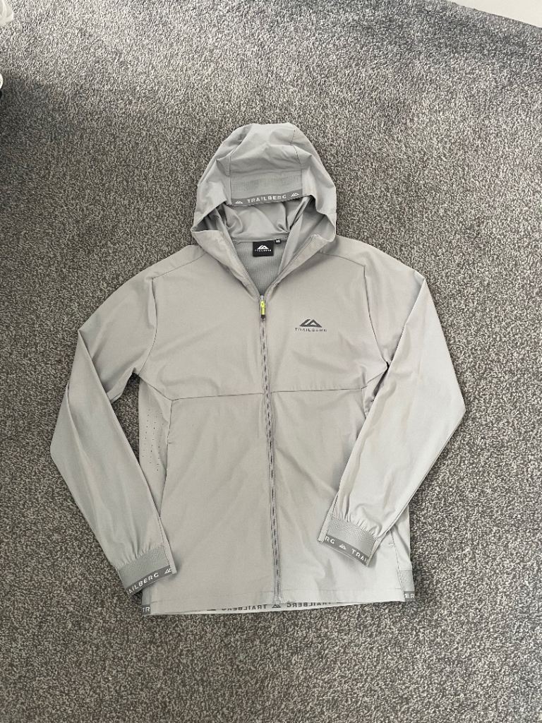 TRAILBERG Grey Hooded Sports Jacket Men's XS