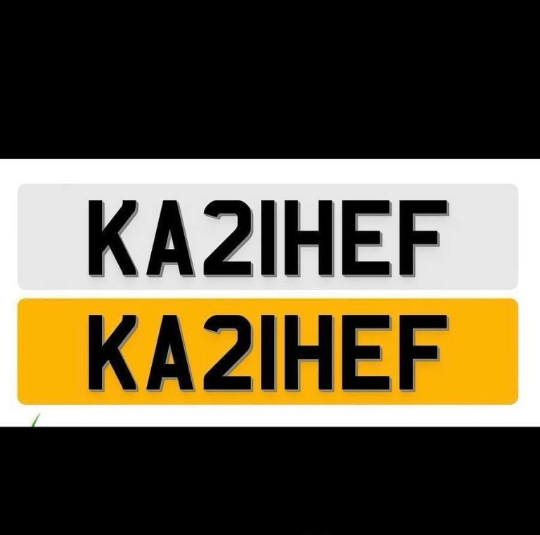 KASHEF PRIVATE NUMBER PLATE 