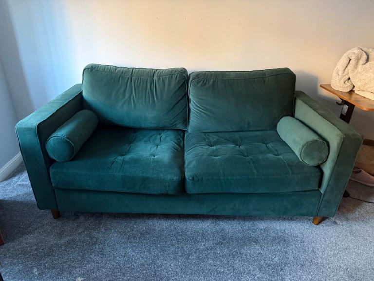 Dunelm Zoe Velvet 2 Seater Double Sofa Bed