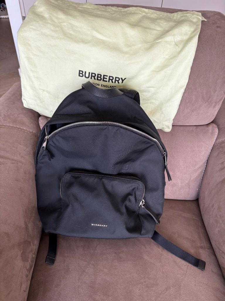 Burberry Black Nylon Backpack - Good Condition with Dust Bag