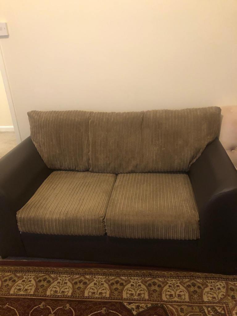 image for Brown 2 seater sofa