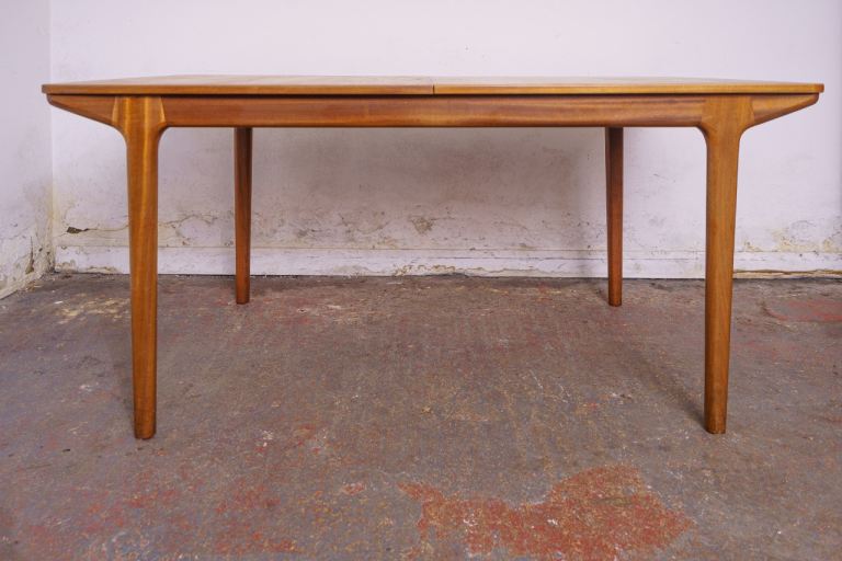 McIntosh mid-century teak double extending dining table with 6 chairs 