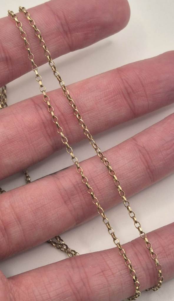Vintage 9ct yellow gold chain necklace