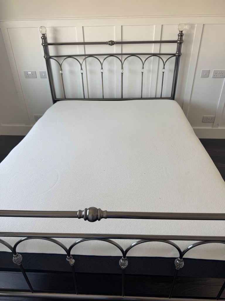 King size metal bed frame and Emma mattress