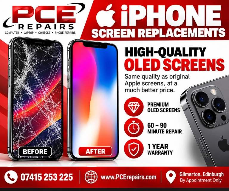Apple iPhone Screen Replacement – DON'T SETTLE FOR CHEAP POOR-QUALITY SCREENS!