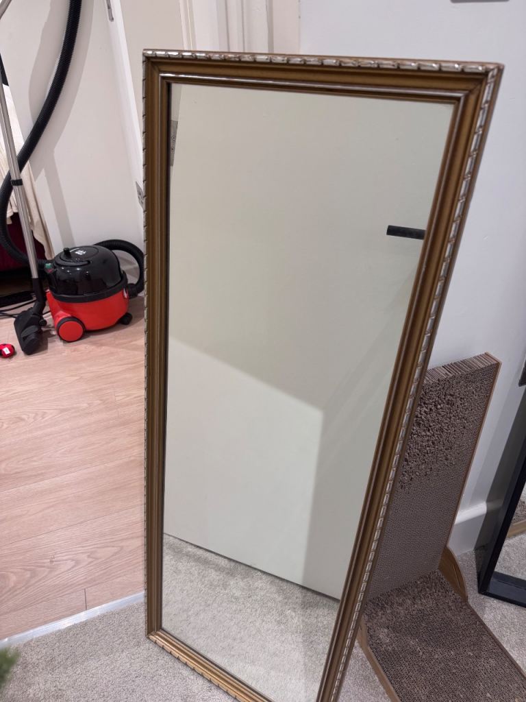 Full-Length Gold Framed Mirror