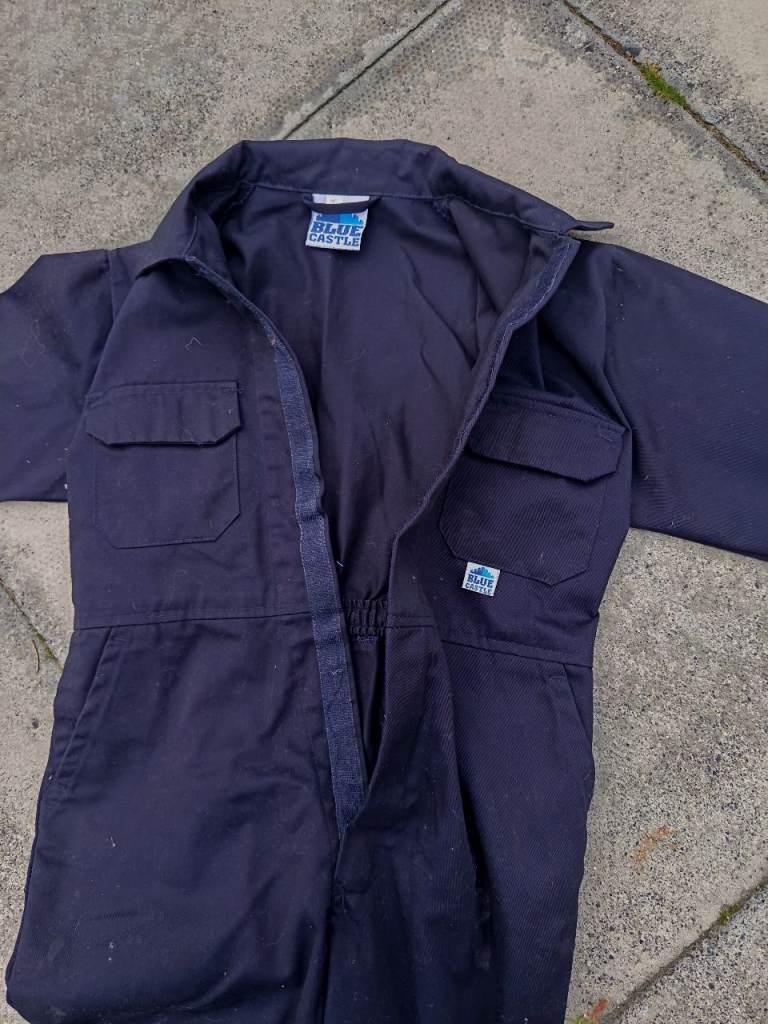 Navy Kids Overalls Farming Boilersuit Age 6