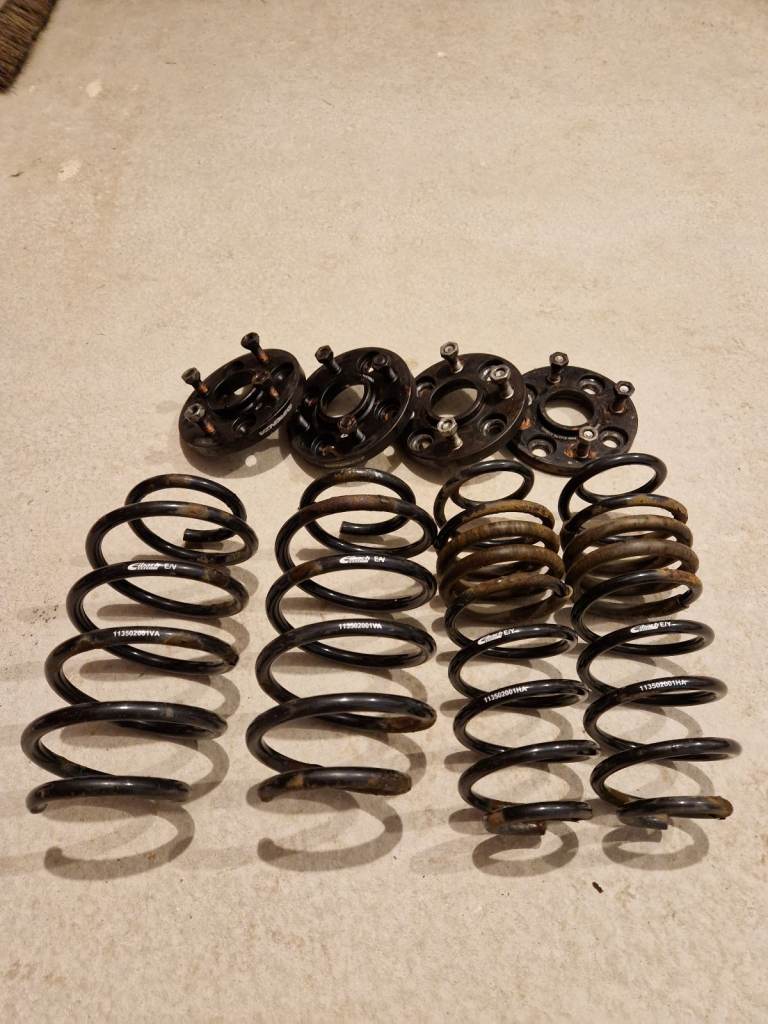 Ford fiesta lowering springs and wheel spacers.