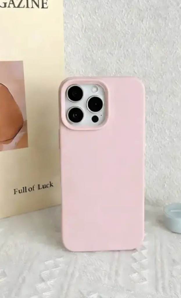 Pink Silicone Case for iPhone 15 pro max  – Brand New