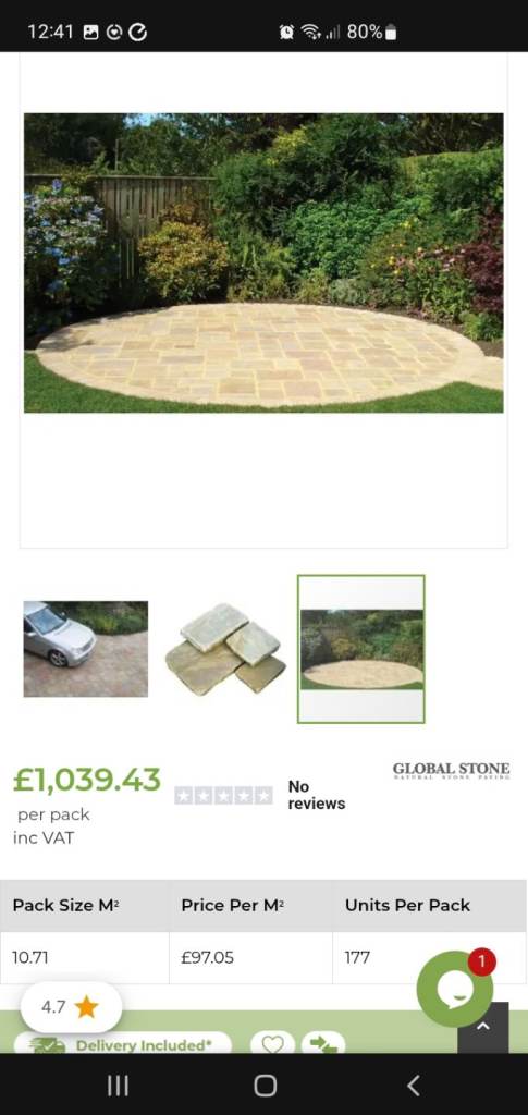Global stone york green old rectory cobbles patio paving driveway