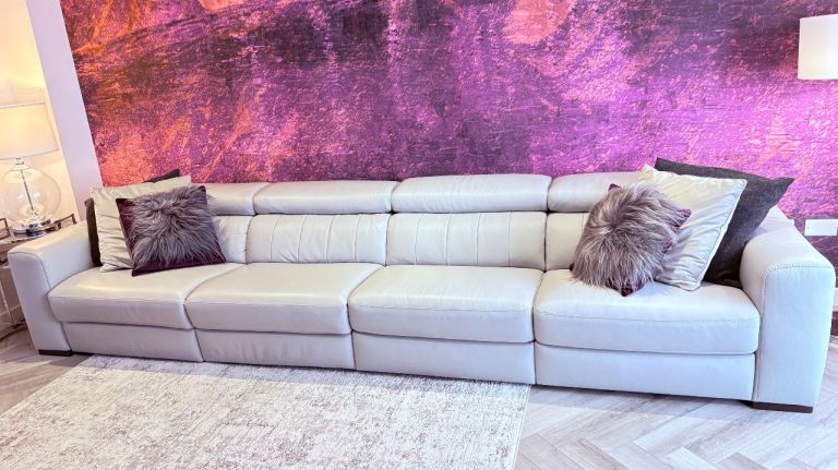 Natuzzi Forza Leather Sofa 
