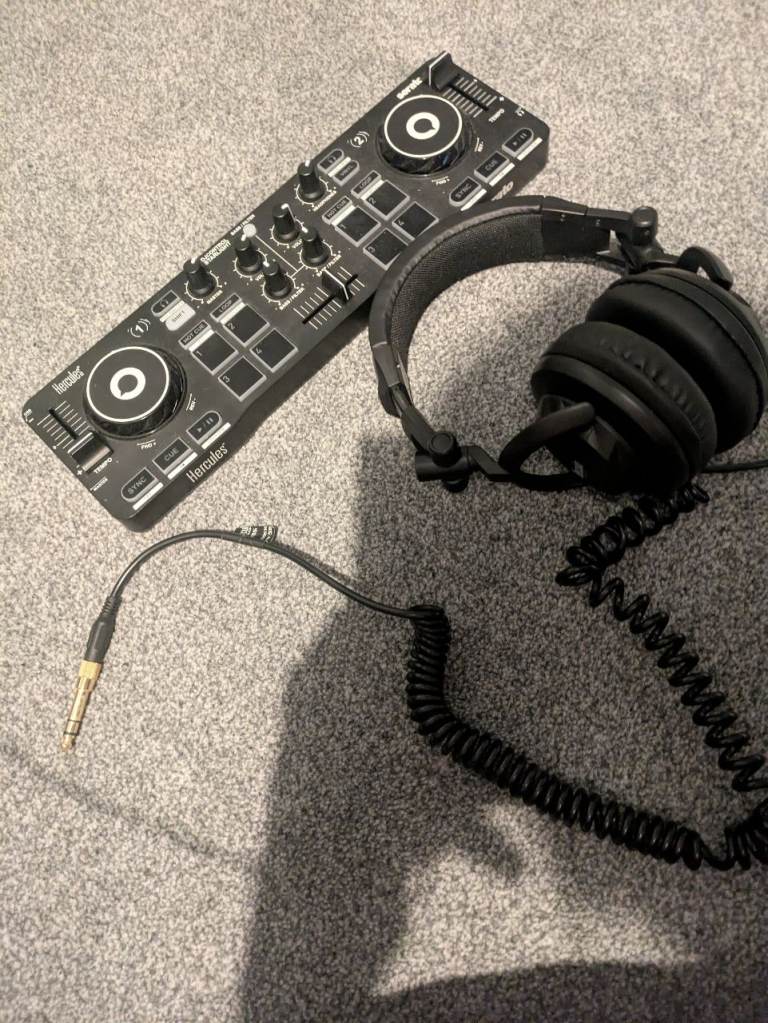 image for Hercules DJ board and headphones 