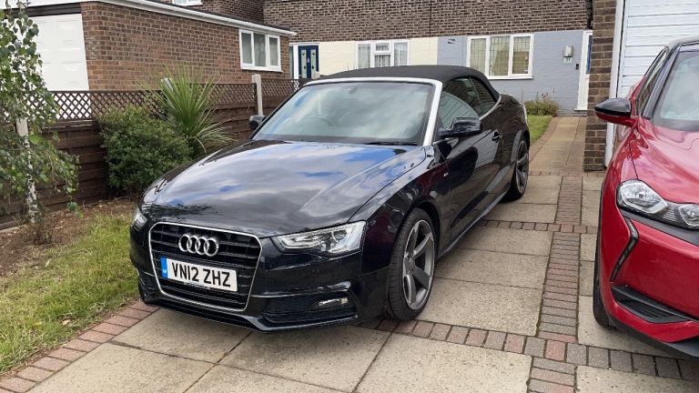 Black Audi A5 Cabriolet S-Line, 2012, Manual, 2.0 tdi, 2 doors Diesel
